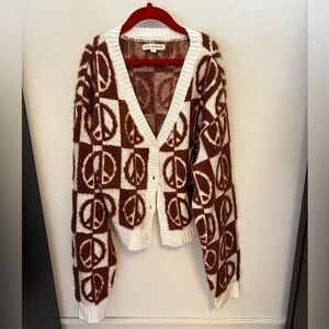 Pacsun Peace Sign Cardigan